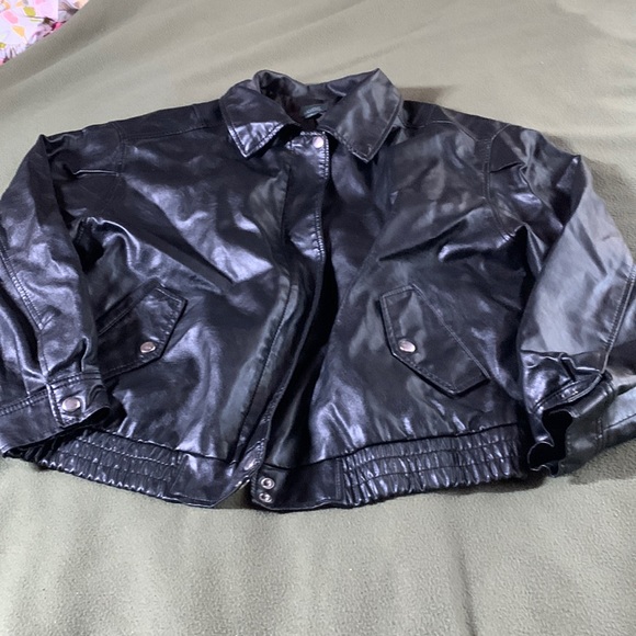 wild fable Jackets & Blazers - Wild Fable black, vegan leather bomber jacket.  Size XL